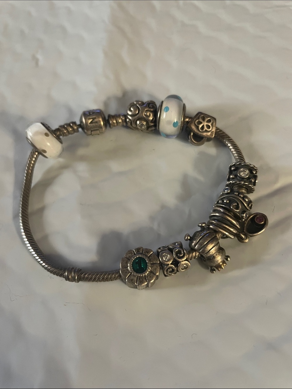 Sterling Silver Charm Bracelet with mixed Charms -Pandora